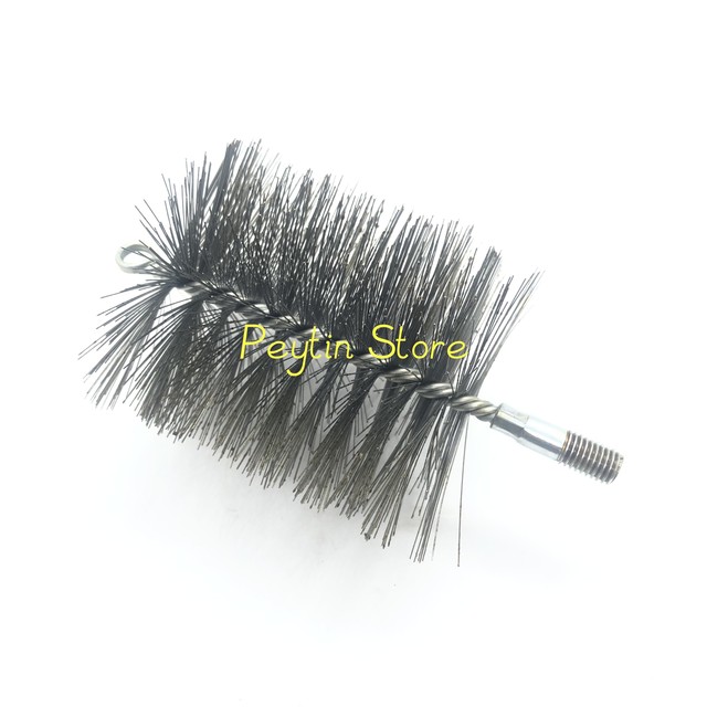 1Pc 18/20/25/30/35/40/45/50/55/60/65/70/80/100mm Diameter Stainless Steel  Round Wire Tube Pipe Cleaning Brush 12mm Thread - AliExpress